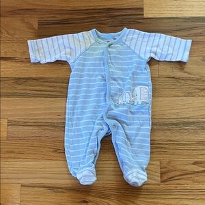 Play condition: striped elephant onesie